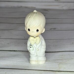 Precious Moments "Best Man" Boy‎ with Frog Figurine Enesco Jonathan & David 1989
